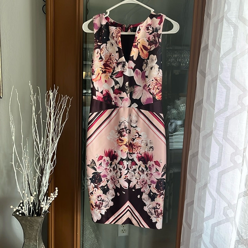 Pink and purple floral dress